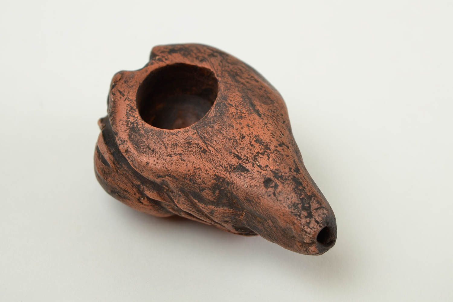 Unusual handmade ceramic tobacco pipe clay smoking pipe handmade gifts photo 3