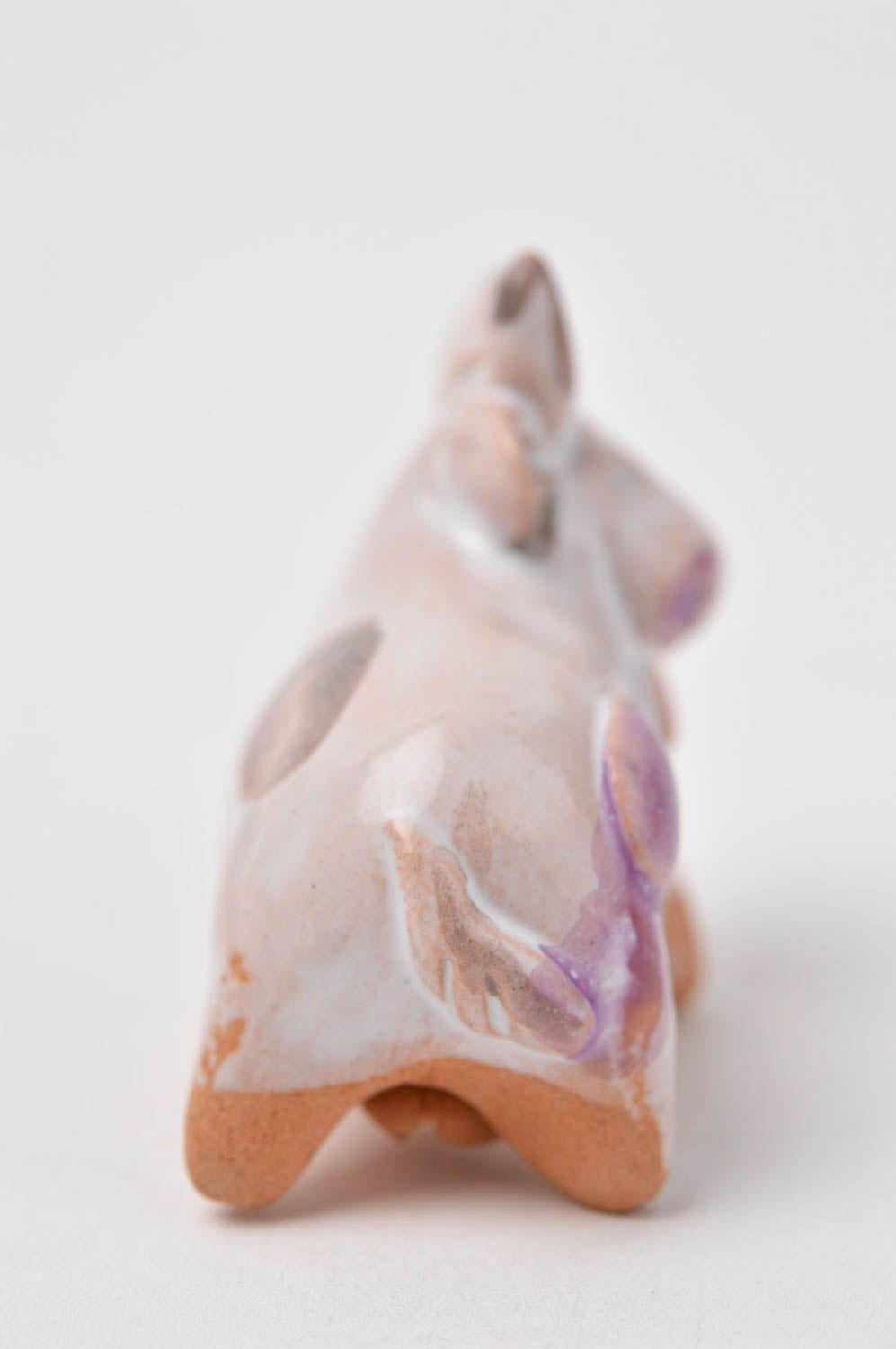 Handgemachte Kuh schöne Keramik Deko Figur aus Ton Tier Statue Miniatur Figur foto 9