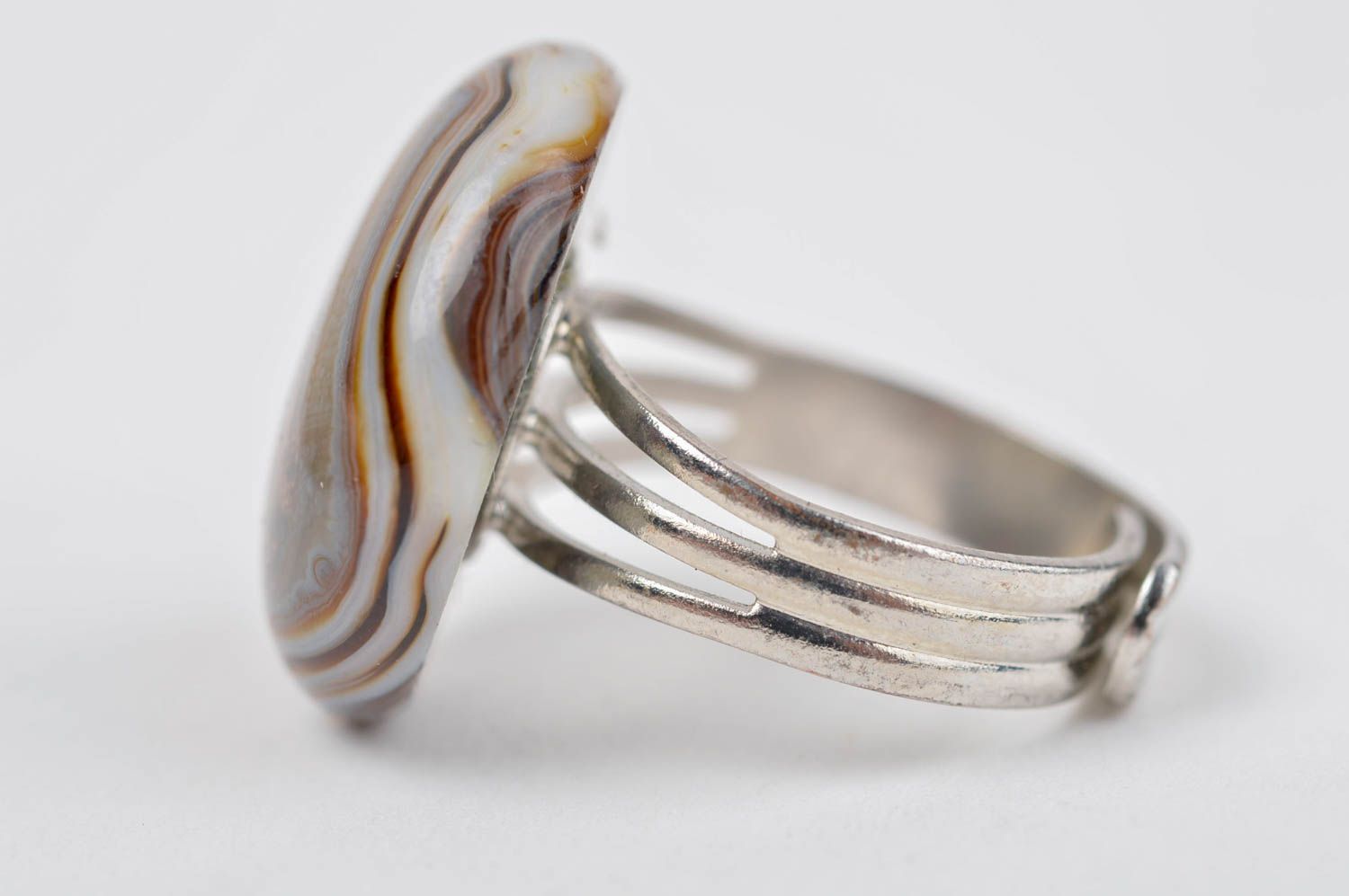 Кольцо ручной работы бижутерия из стекла авторское украшение кольцо из стекла  фото 2