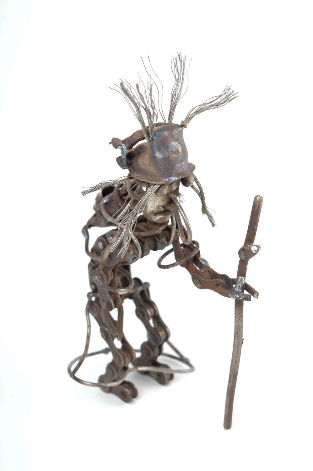 Figur aus Metall handmade Deko ausgefallenes Geschenk Tischdeko Idee Baba Jaga foto 2