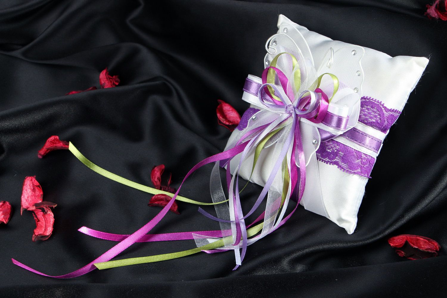 Hochzeit-Kissen für Ringe Schmetterling foto 4