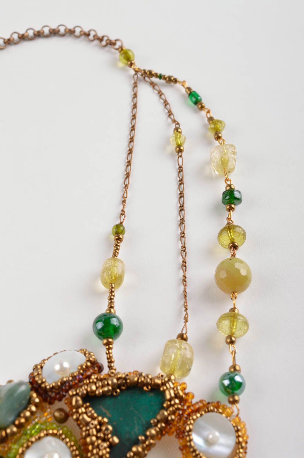 Gros collier Bijou fait main multicolore avec pierres naturelles Cadeau femme photo 4