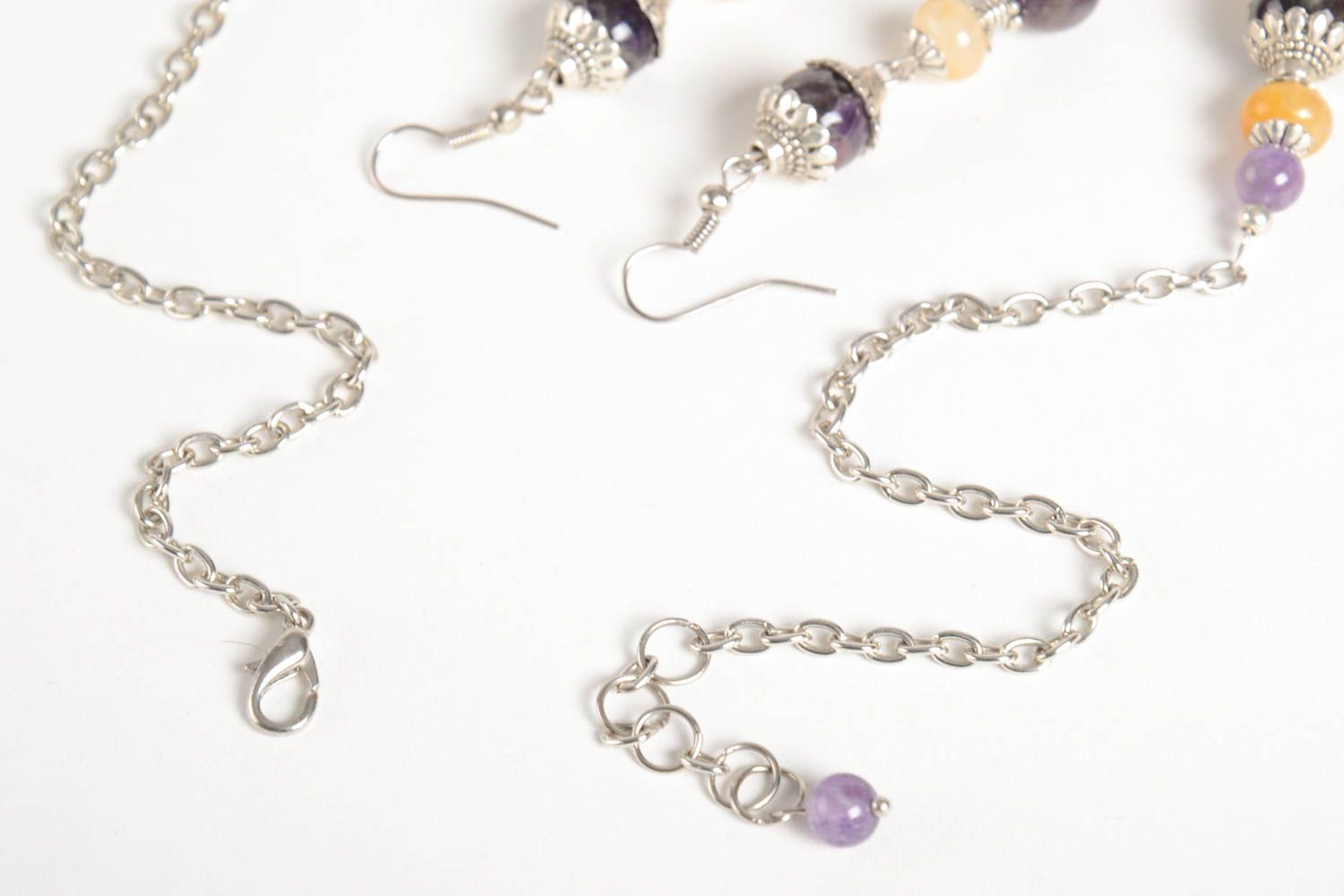 Handmade stylish earrings designer unusual necklace stylish jewelry set photo 4