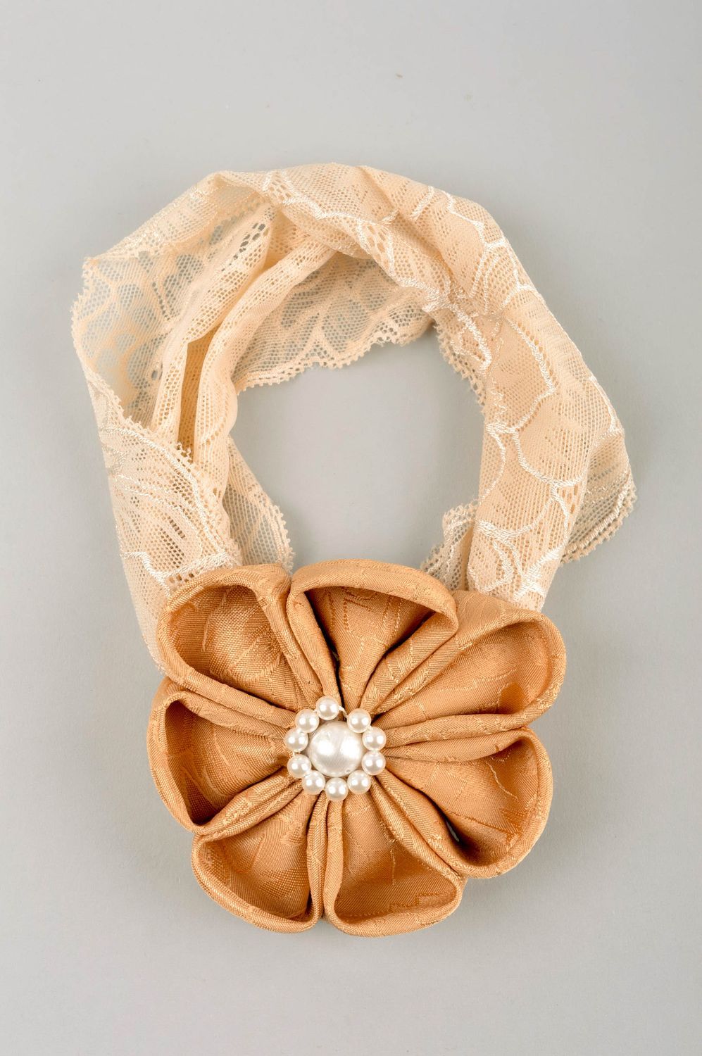 Unusual handmade flower headband designer hair accessories gifts for kids photo 4