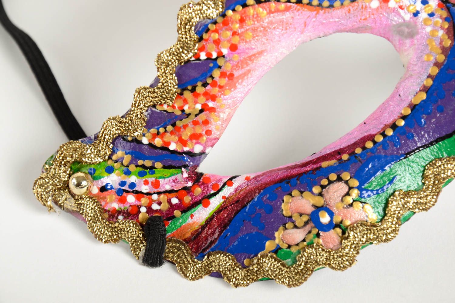 Handmade Maske Karneval Venezianische Maske Accessoire für Frauen bunt  foto 5