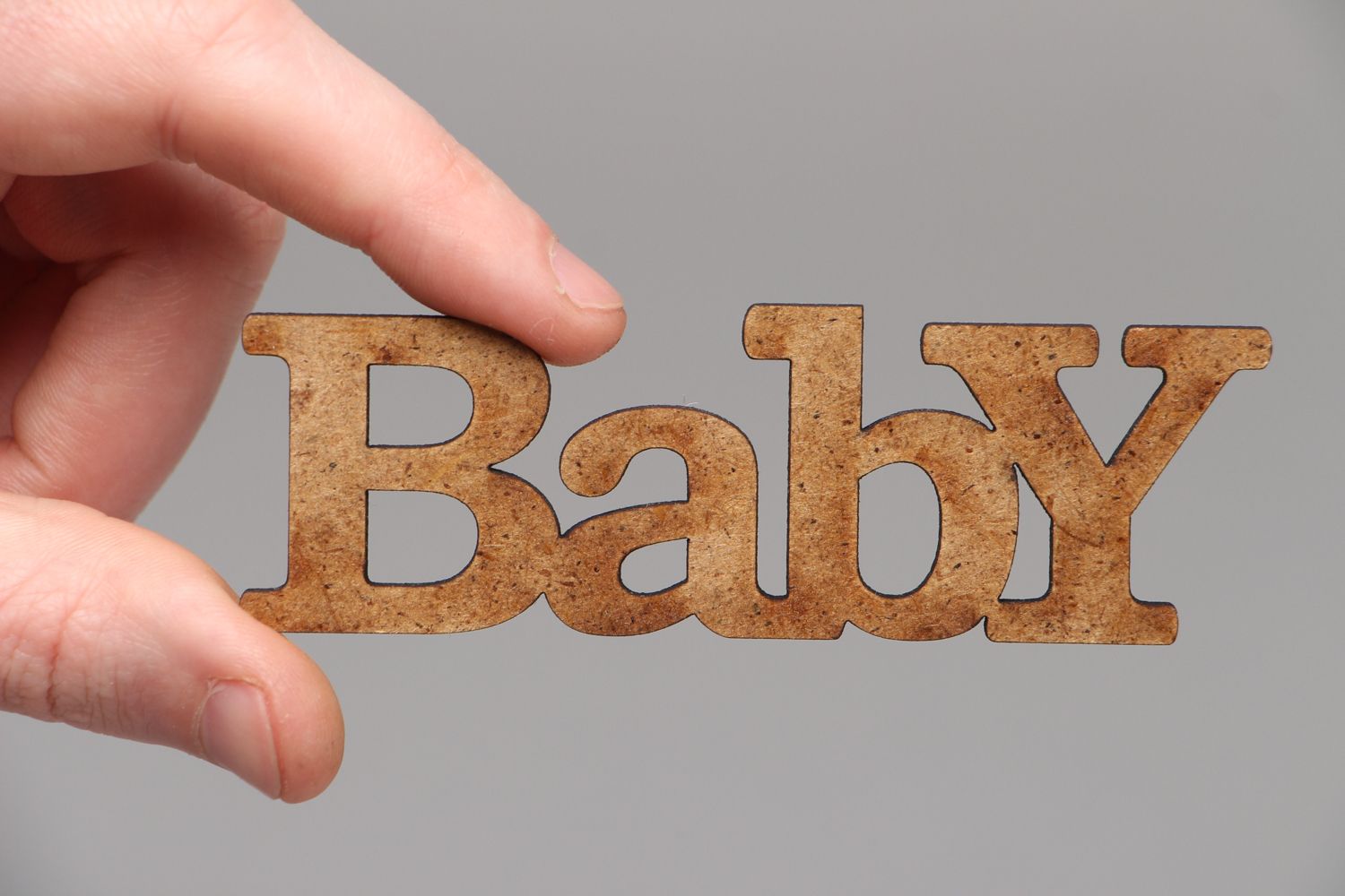 Plywood craft blank lettering Baby photo 3