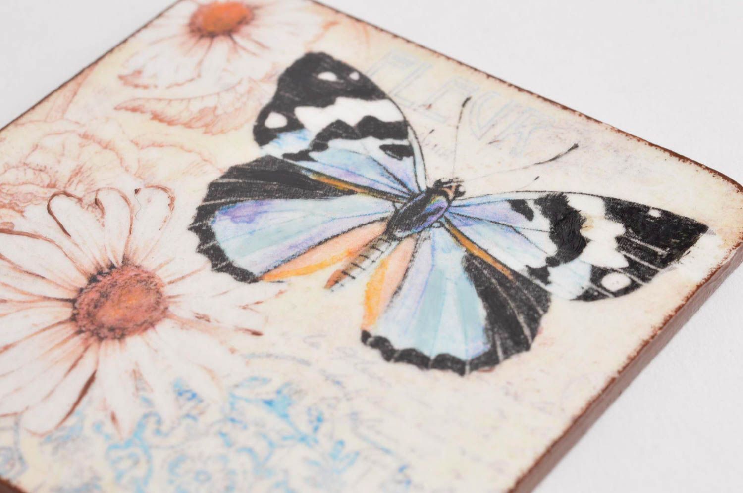 Posavasos original artesanal mariposa accesorio de cocina protector para mesa foto 5
