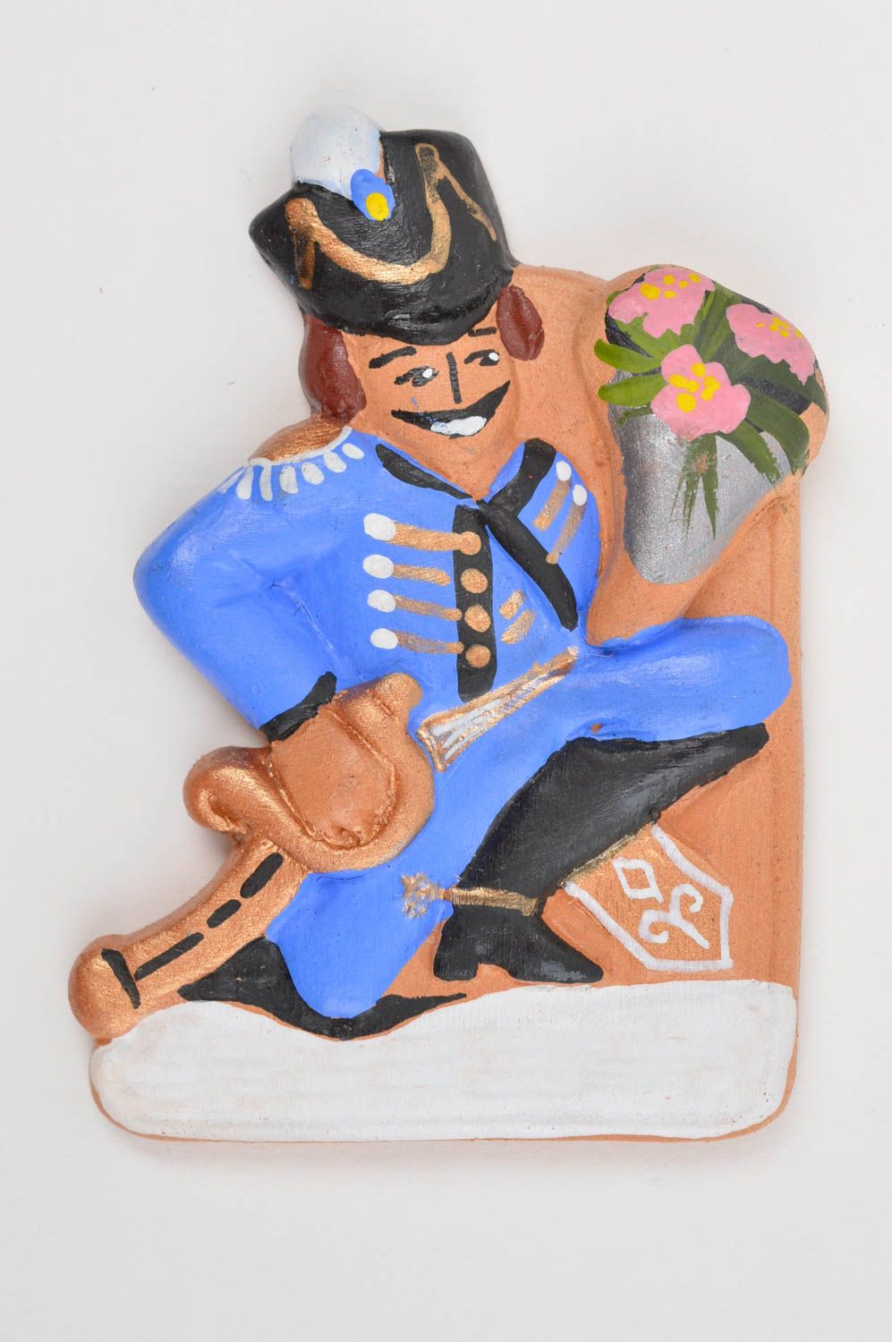 Aimant de réfrigérateur soldat fait main beau original peint décoration photo 2