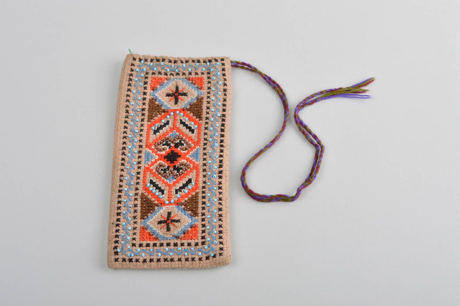 Handmade fabric phone case textile gadget case handmade accessories ideas photo 2