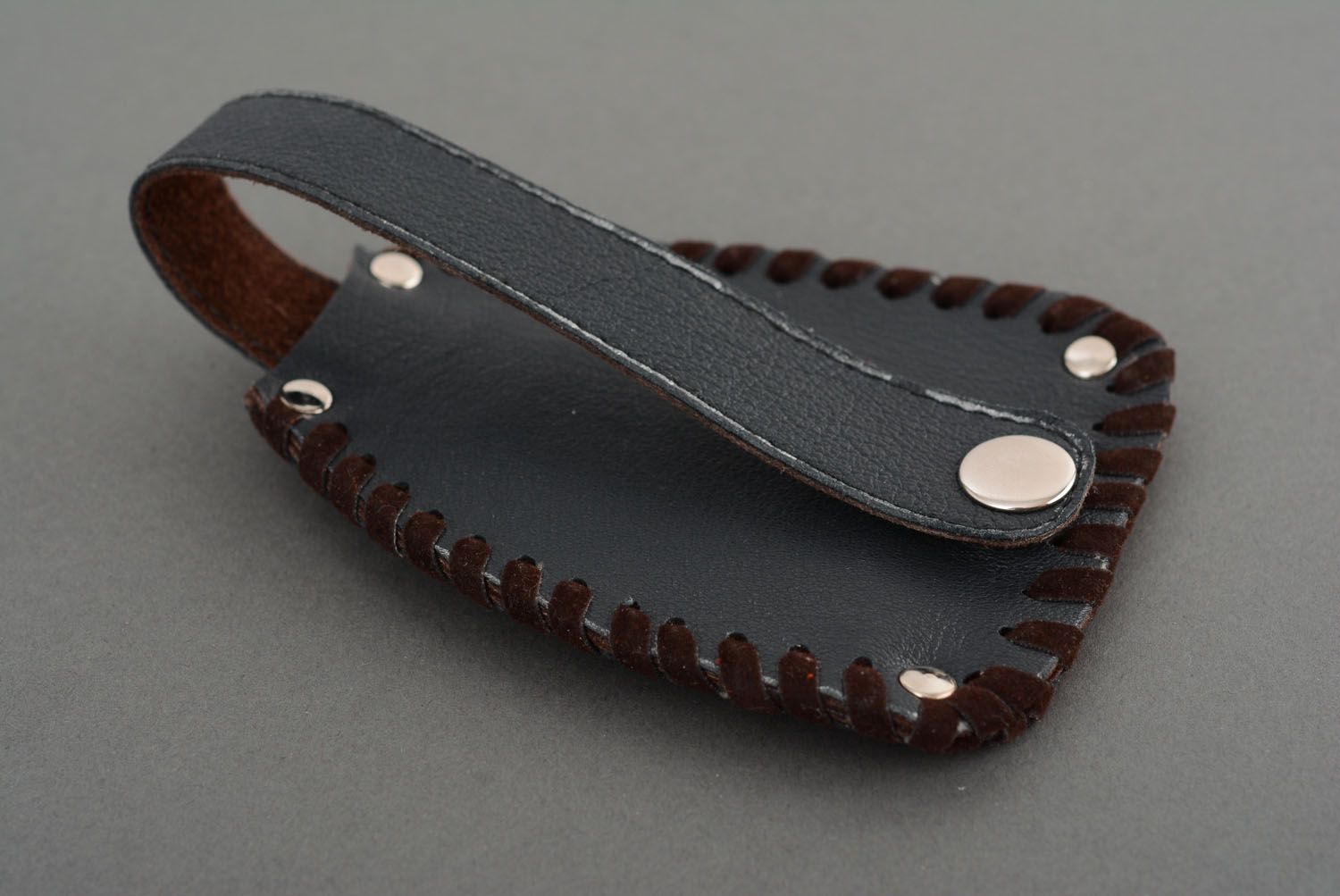 Genuine leather key case photo 5