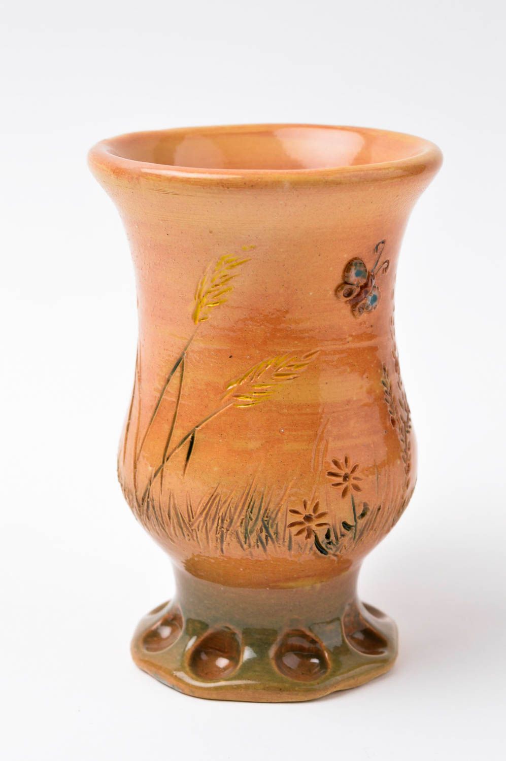 Tasse à thé céramique faite main Mug original gravé marron Cadeau pour amie photo 3