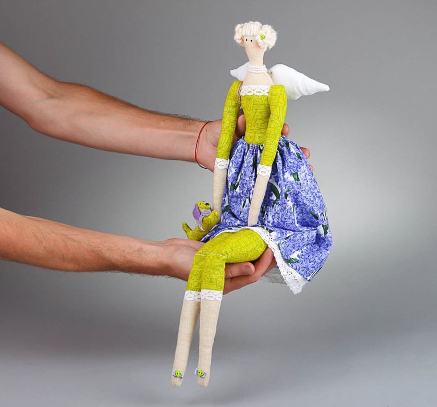 Puppe Tilde für Interieur Engel mit Dackel foto 4