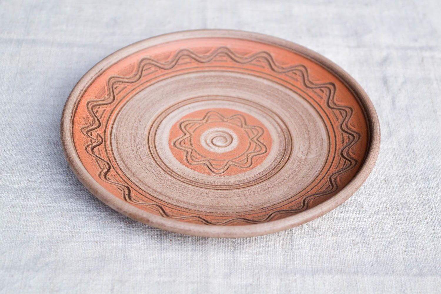 Глиняная посуда расписная тарелка хенд мейд керамическая тарелка настенная фото 4