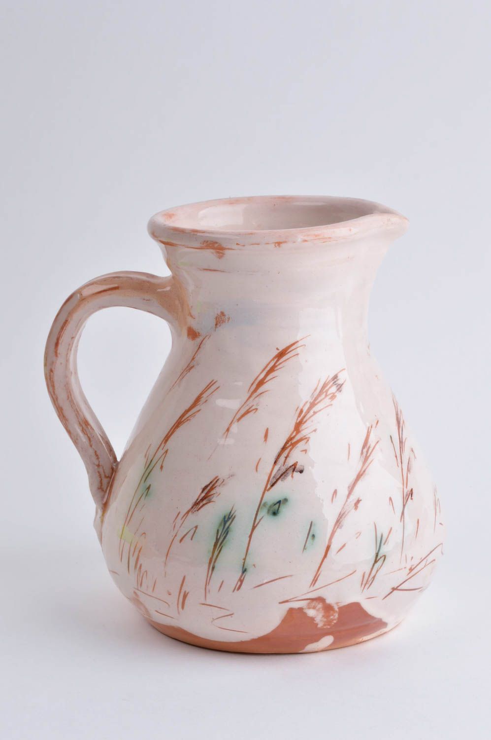 Geschirr aus Keramik handgefertigt Ton Krug ausgefallener Dekorartikel 2 L foto 2