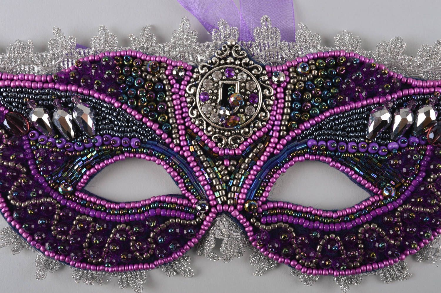 Handmade masquerade mask carnival mask for kids beaded mask gifts for kids photo 3