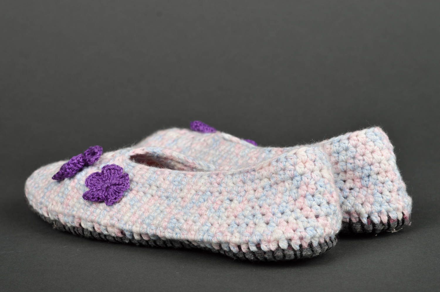 Zapatillas de casa hechas a mano pantuflas tejidas regalo original para el hogar foto 5