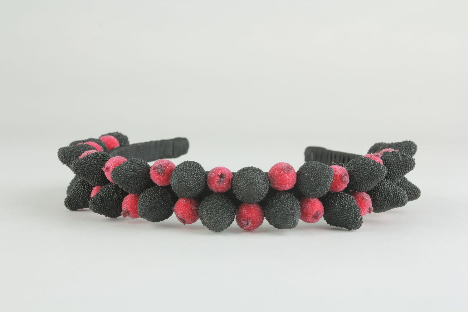 Headband with blackberry and cranberry  photo 1
