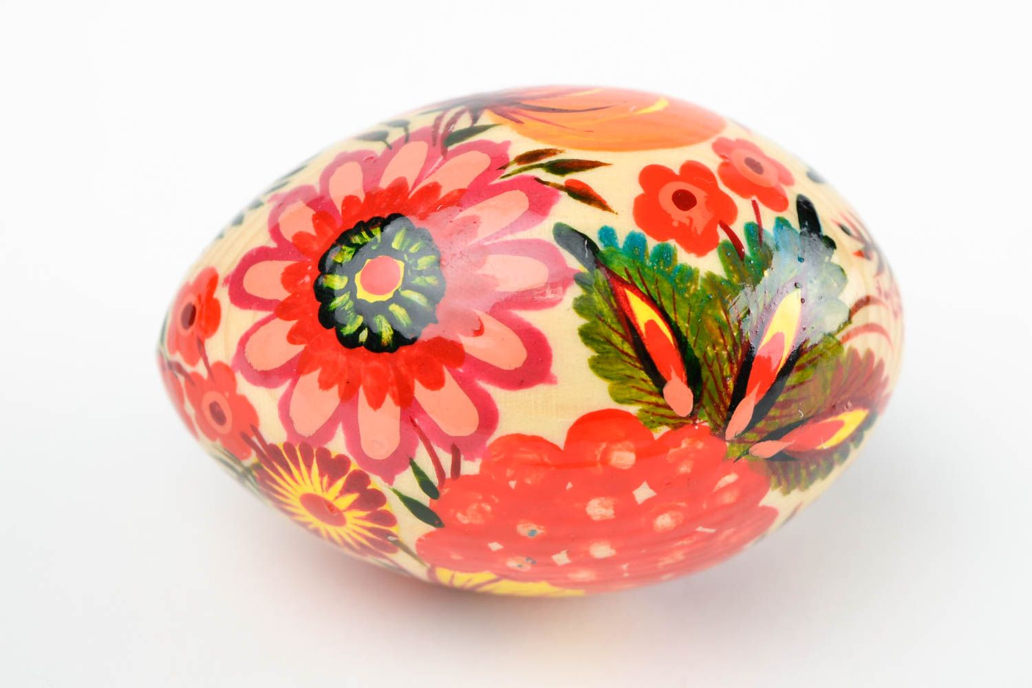 Huevo pintado hecho a mano de madera decoración para Pascua regalo original foto 4