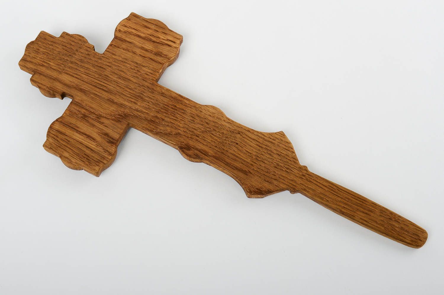 Cruz artesanal ortodoxa recuerdo religioso de madera regalo para amigos foto 4