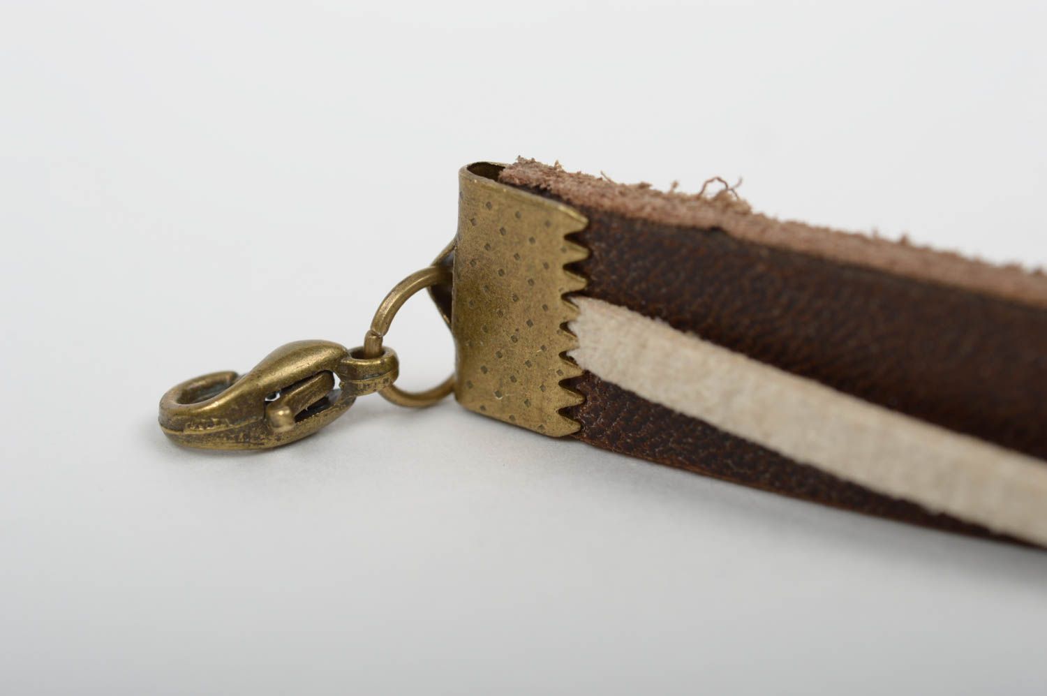 Handmade Armband hochwertiger Schmuck originelles Geschenk aus Leder unisex foto 2