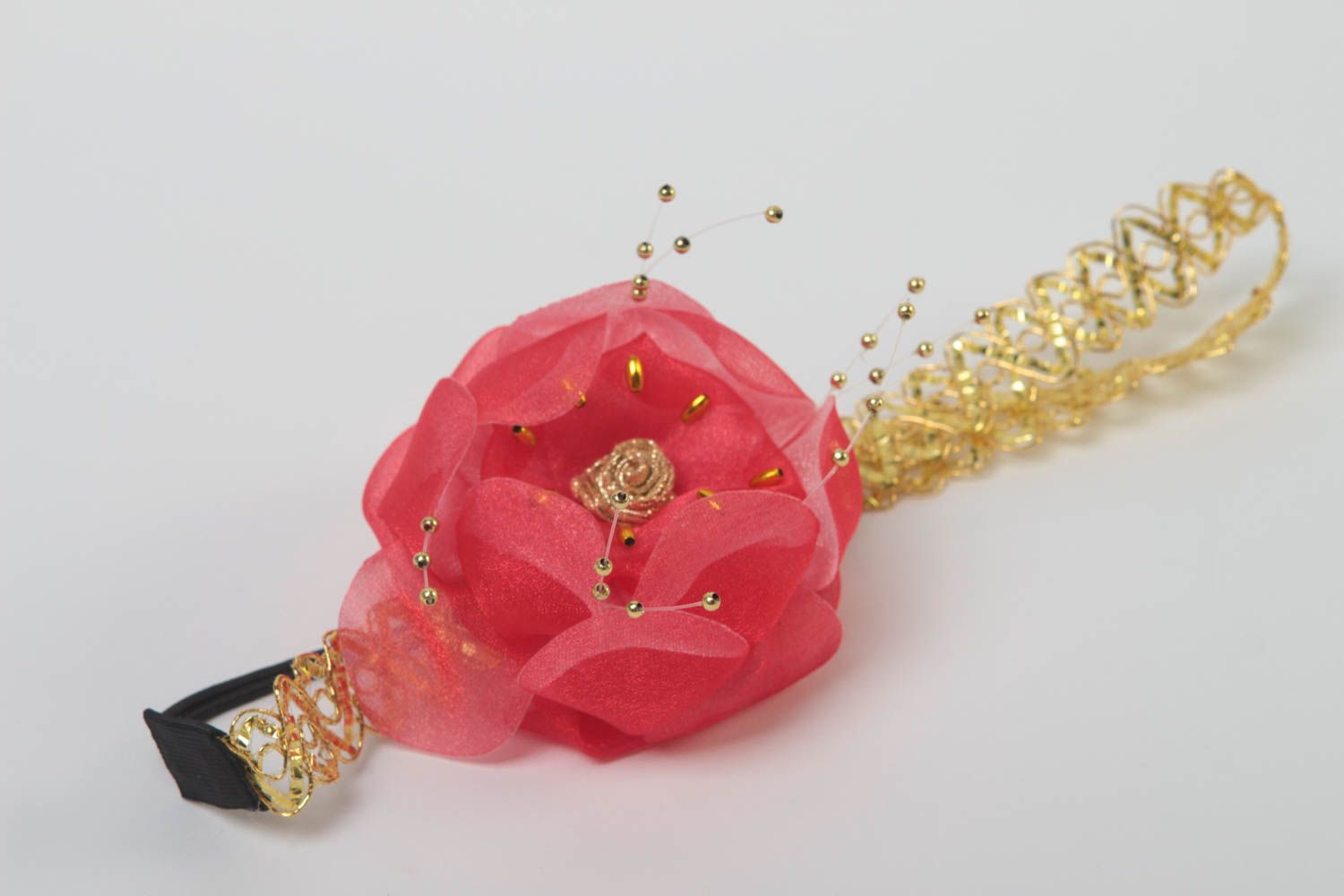 Handmade hairband flower headband  unusual gift for girl hair accessories photo 2