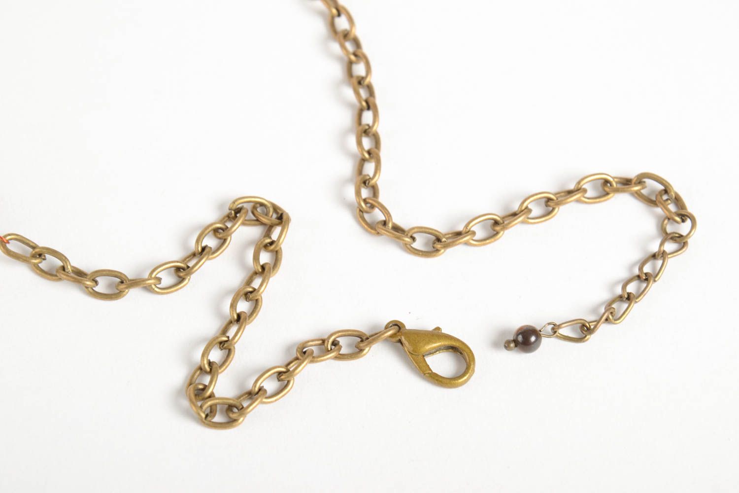 Handmade brown designer necklace elegant elite jewelry necklace for present photo 4