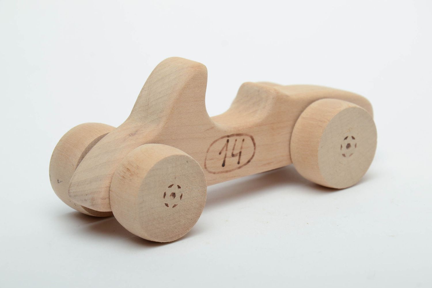 Wooden wheeled toy Racing Car photo 3