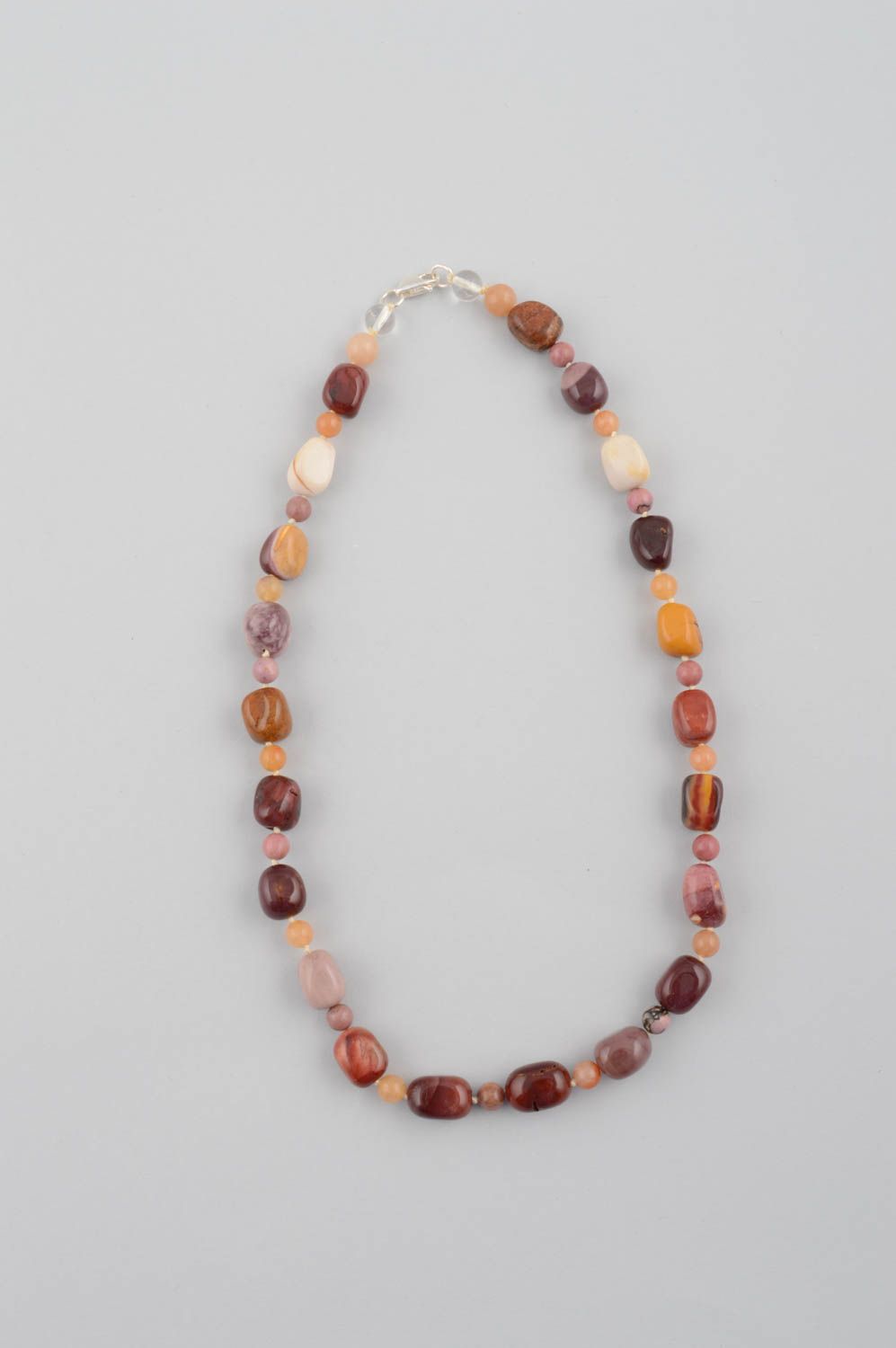Handmade beads long beads with natural stones design jewelry women necklace  photo 2