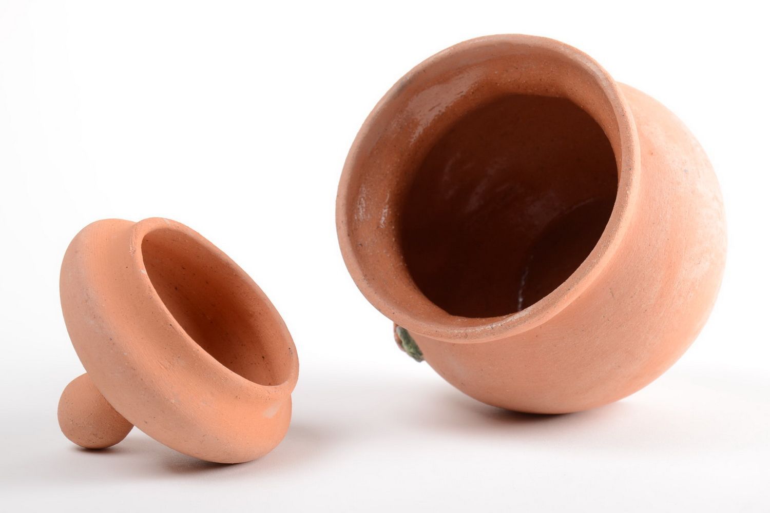 Azucarera de cerámica hecha a mano vasija de barro utensilio de cocina foto 3