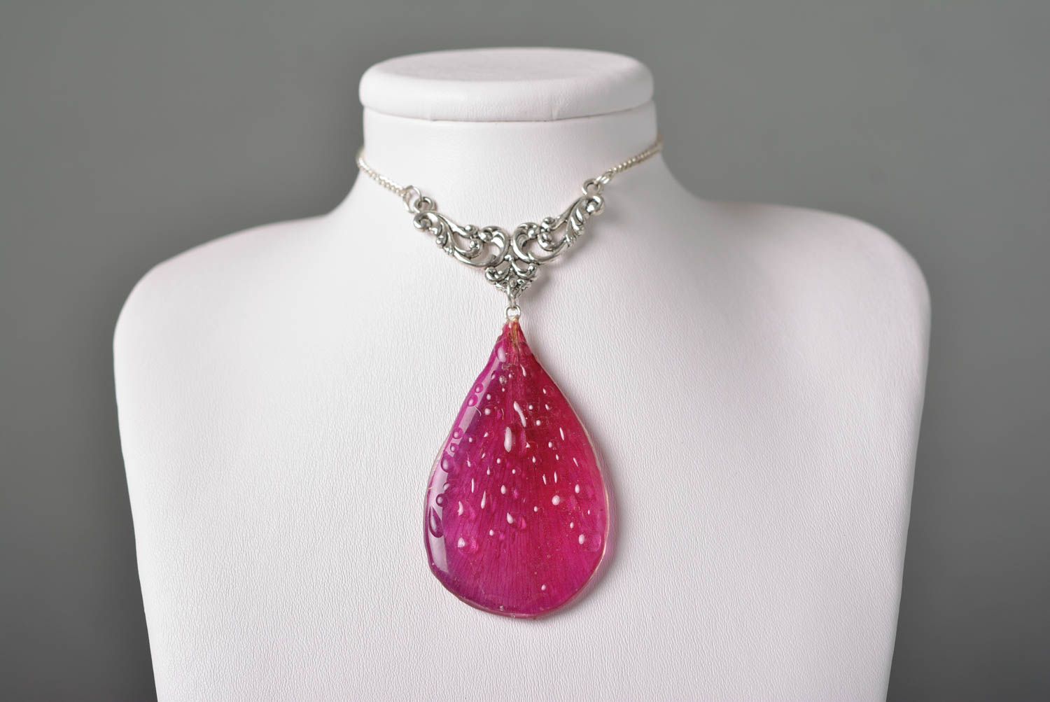 Handmade pendant bijouterie with epoxy resin designer accessory girl gift photo 3