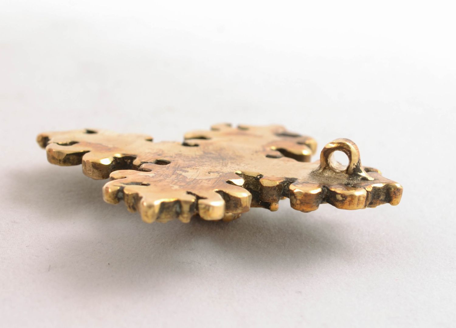 Amuleto zgard fatto a mano a forma di croce di bronza accessorio originale 
 foto 3