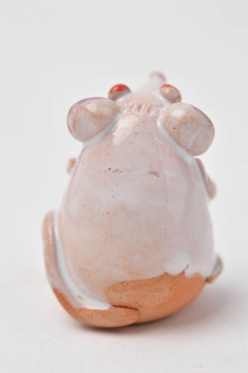 Статуэтка ручной работы глиняная статуэтка фигурка животного расписная Мышь фото 9