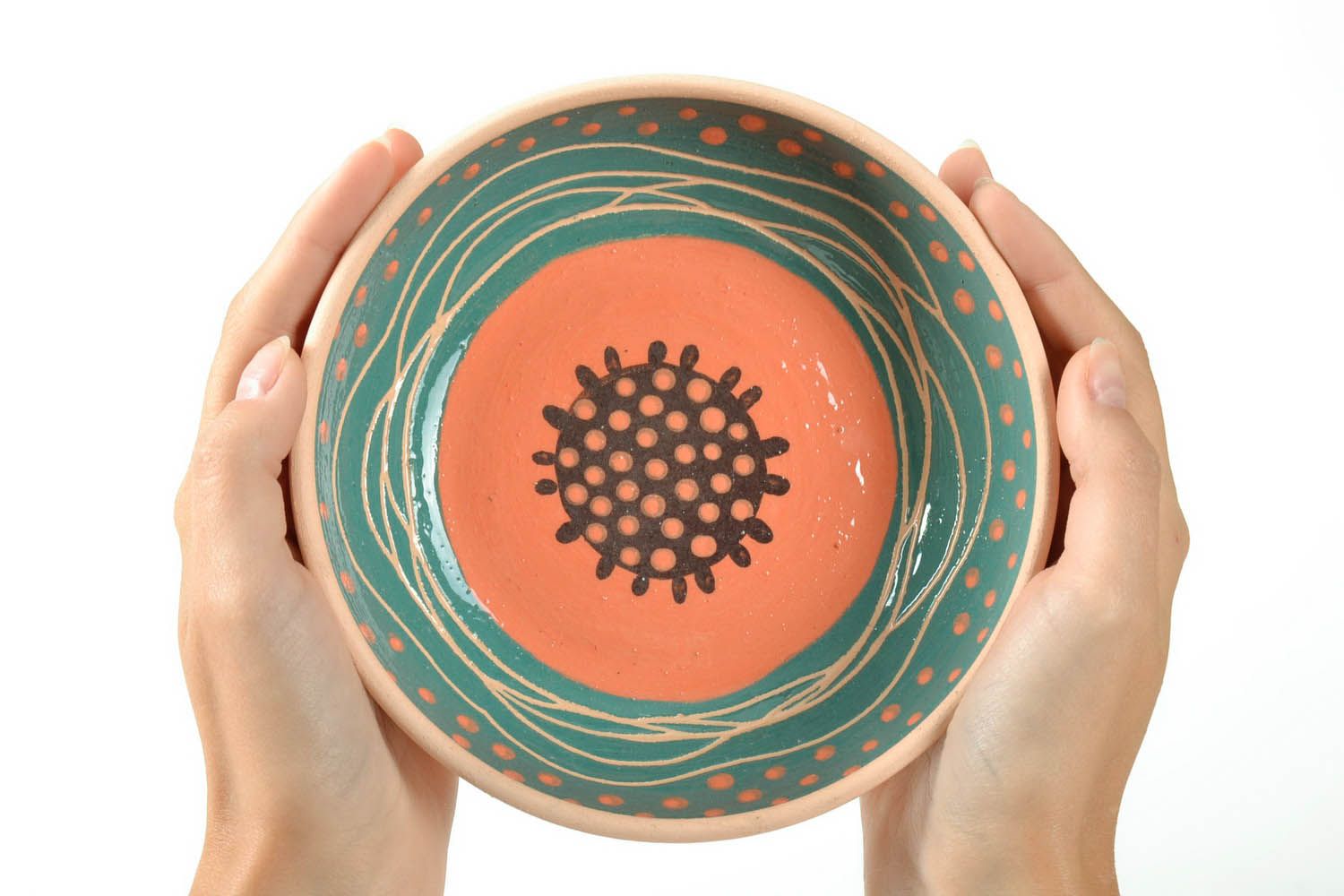 Глубокая керамическая тарелка фото 5