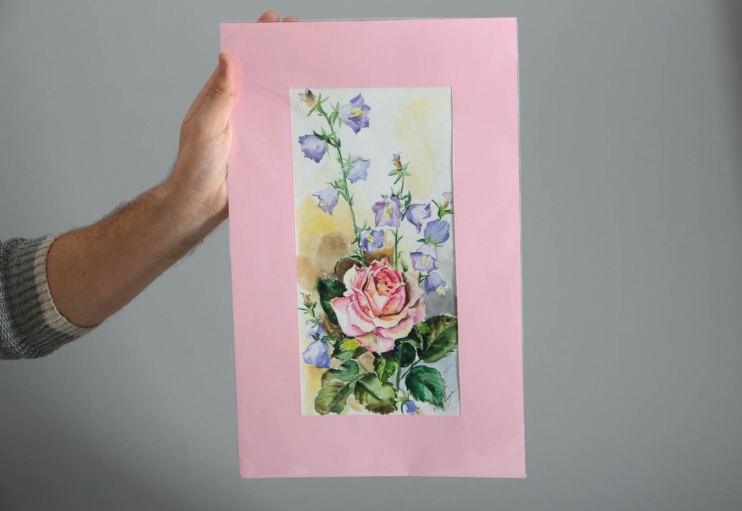 Watercolor painting Flowers photo 4