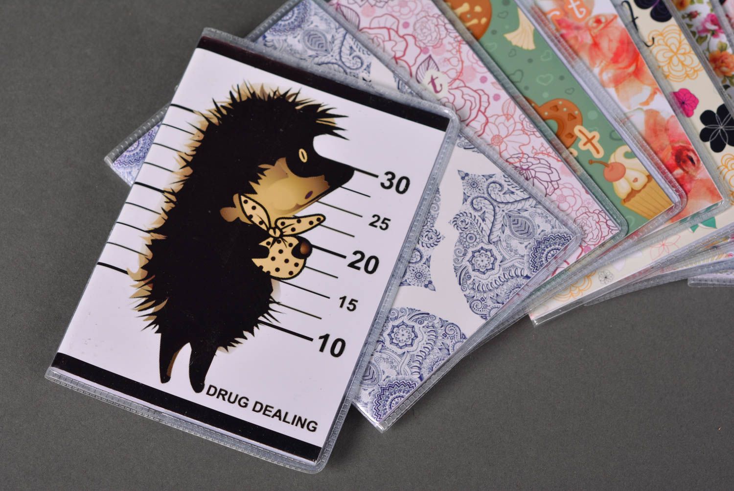 Handmade Reisepass Umschlag Pass Schutzhülle Geschenk für Mädchen Igel mit Sack foto 1