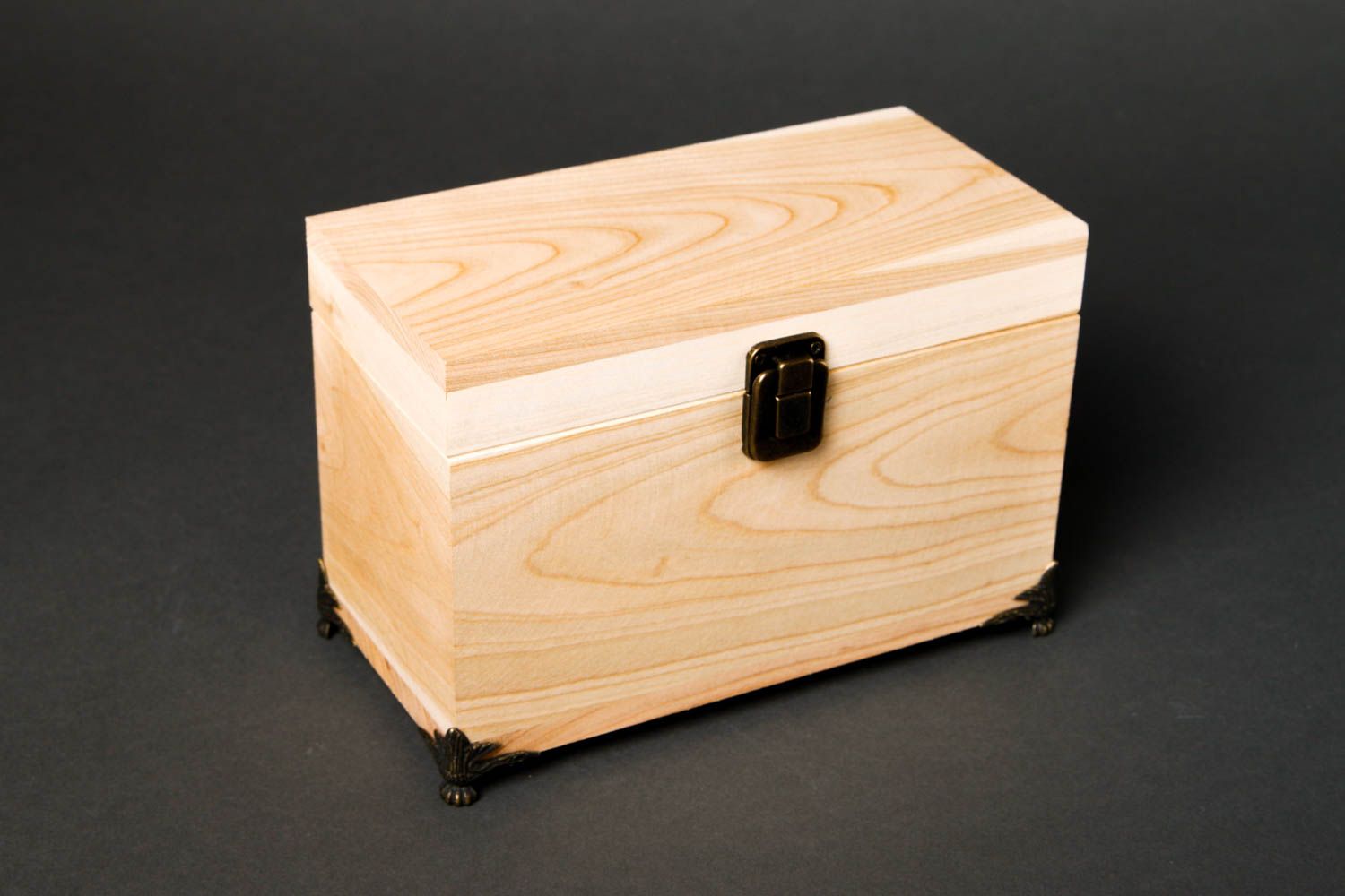 Beautiful handmade jewelry box DIY wooden blank box art and craft supplies photo 3