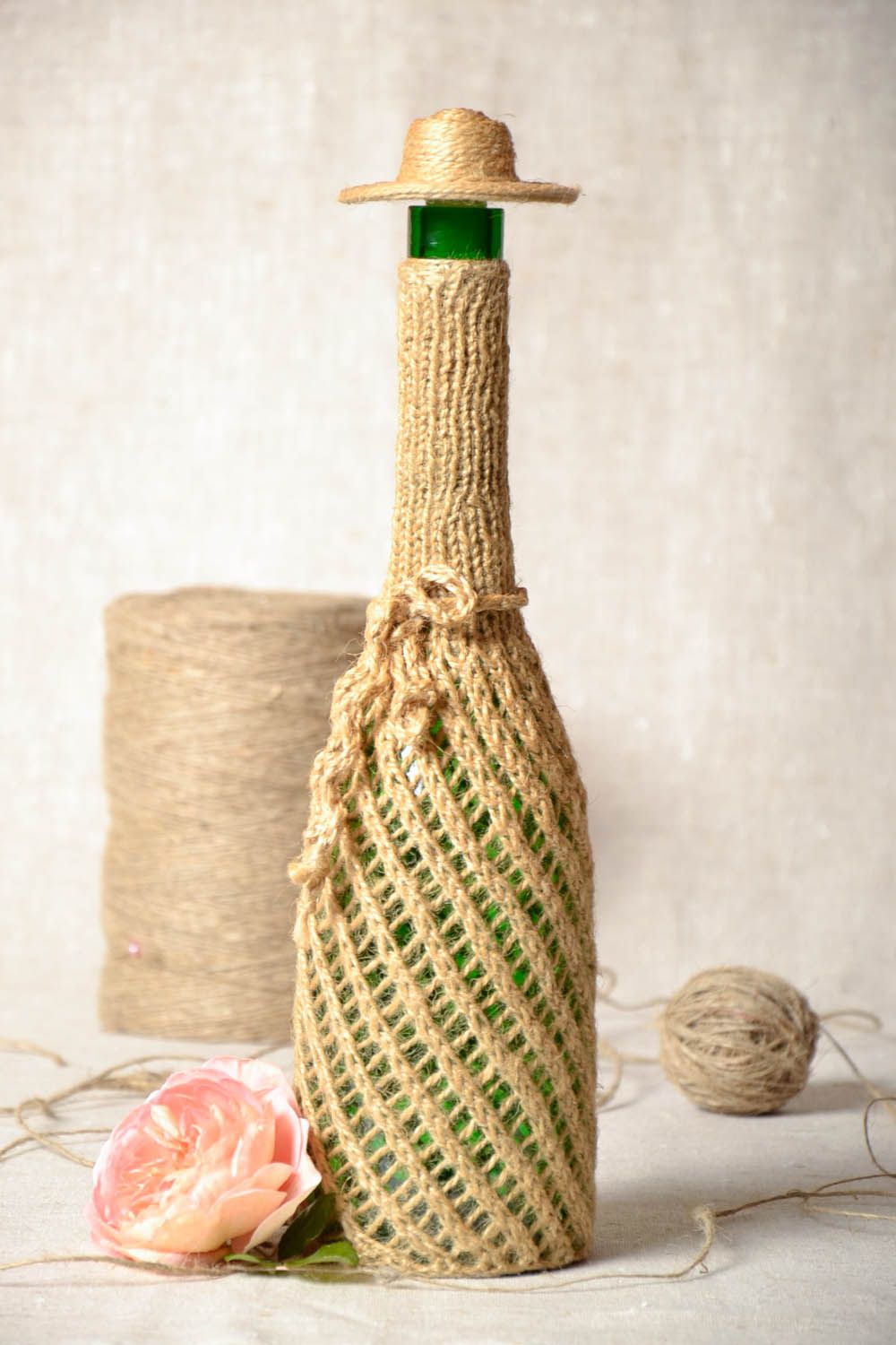 Botella decorativa con corcho foto 1