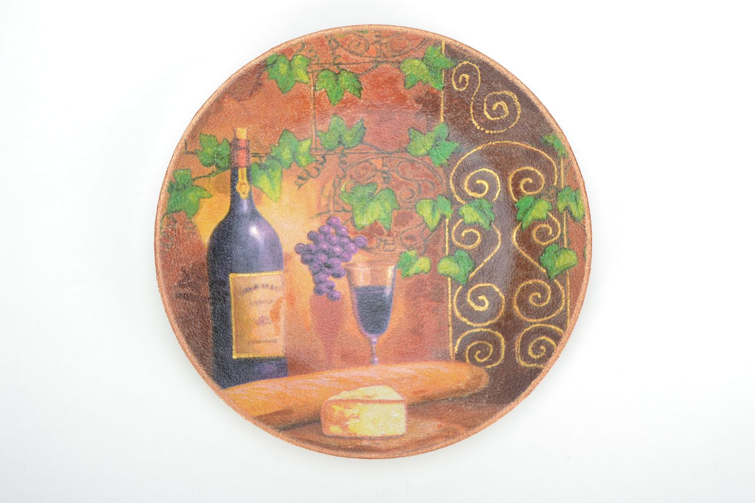 Декоративная тарелка Вино фото 3