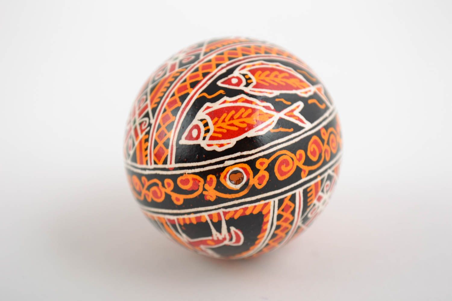 Easter chicken egg pysanka painted with acrylics beautiful handmade Easter decor photo 5