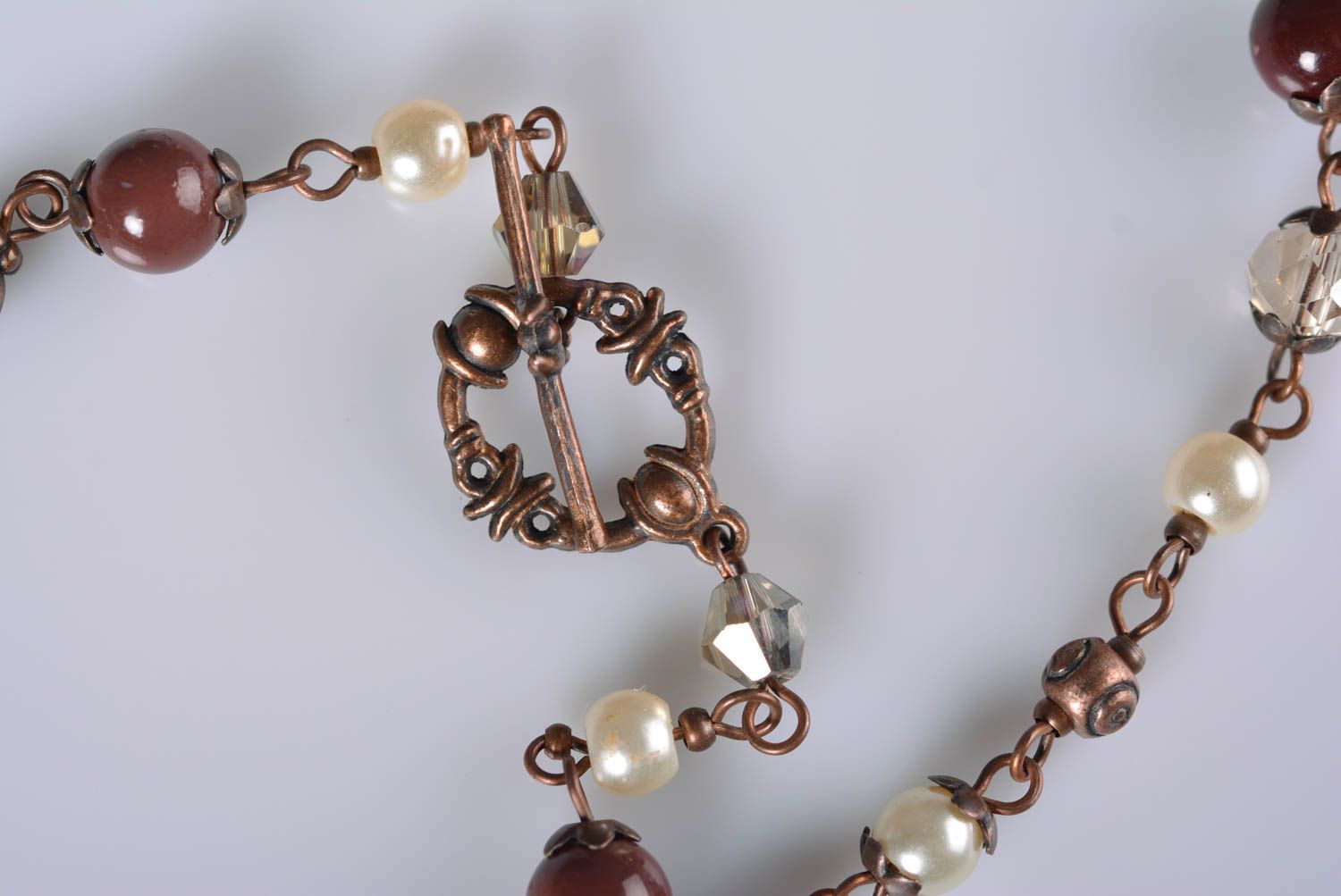 Handmade Damen Collier aus Glas Modeschmuck Halskette Accessoires für Frauen foto 5