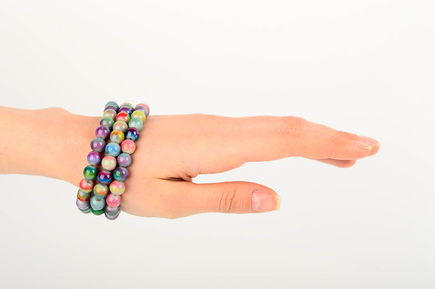 Bracelets design Bijoux fait main multicolores 3 pièces Accessoires femme photo 2