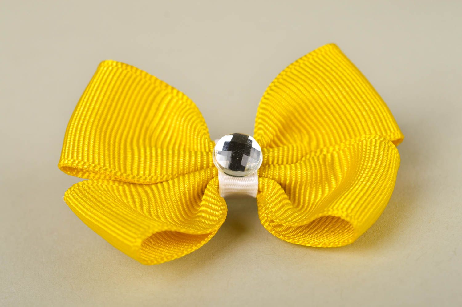 Handmade designer hair clip bright yellow hair clip unusual accessory photo 2