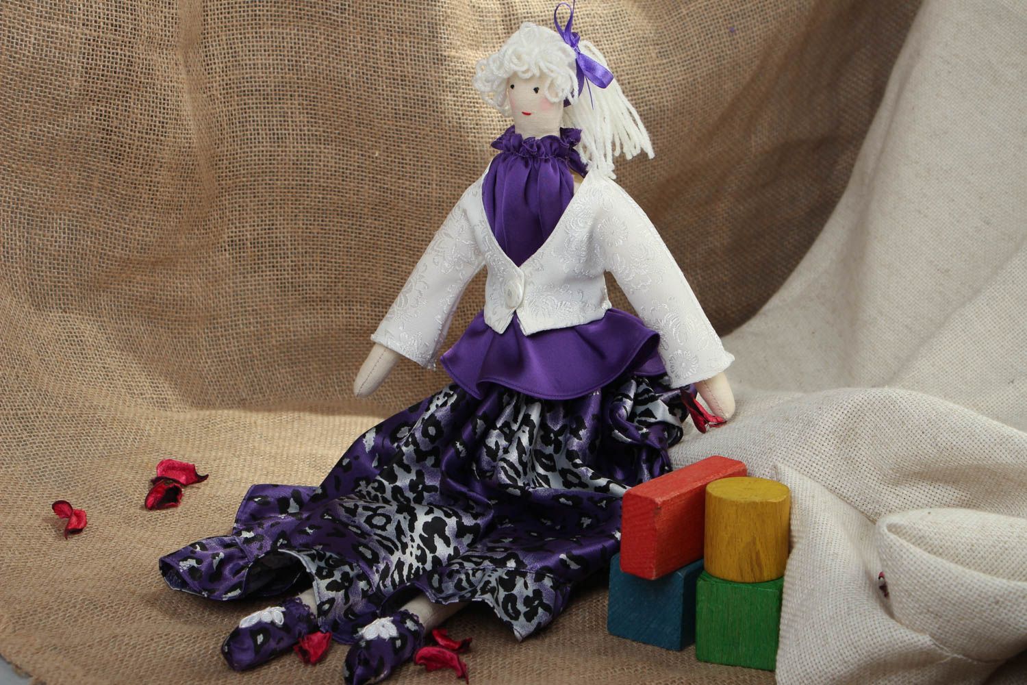 Handmade fabric doll photo 5