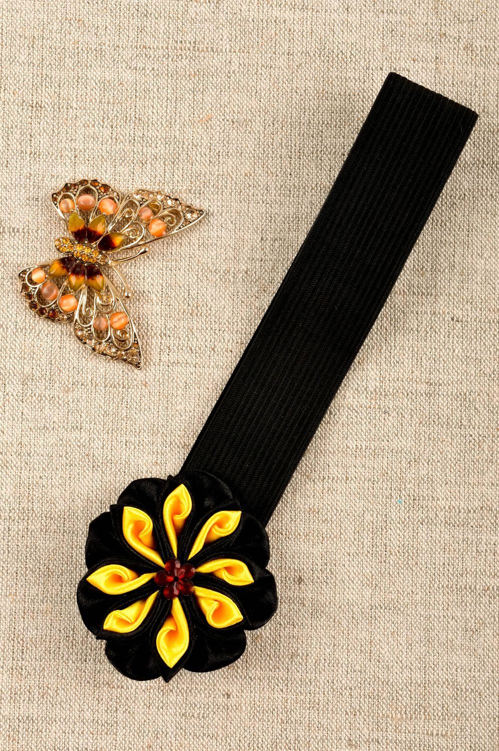 Unusual handmade flower headband designer accessories for girls kids fashion photo 1