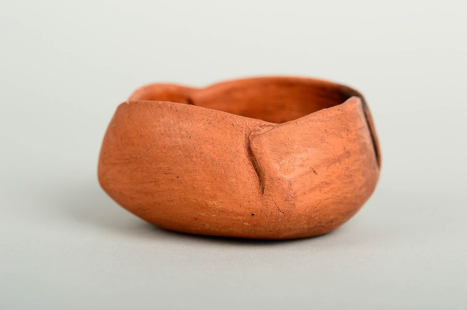Handbemalte Keramik Küchen Zubehör Keramik Teller Geschenk Idee tief klein braun foto 3