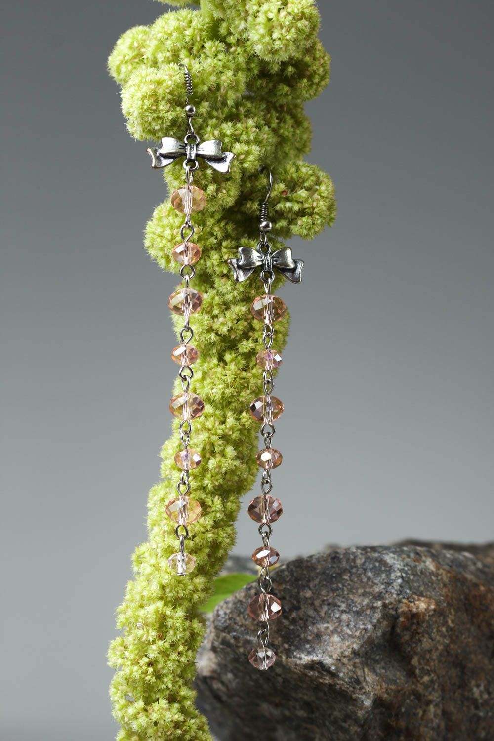 Серьги ручной работы красивые серьги из натуральных камней элитная бижутерия фото 1