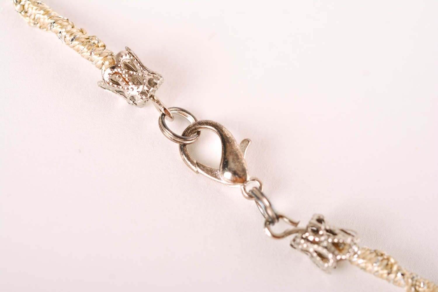 Handmade tender necklace stylish textile necklace elegant accessory gift photo 4