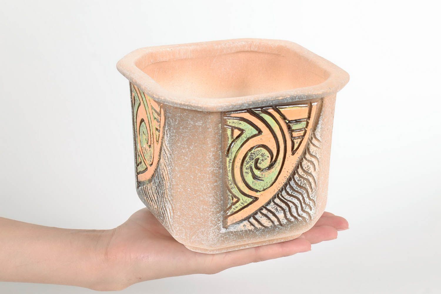 Keramik-Blumentopf Quadrat foto 5