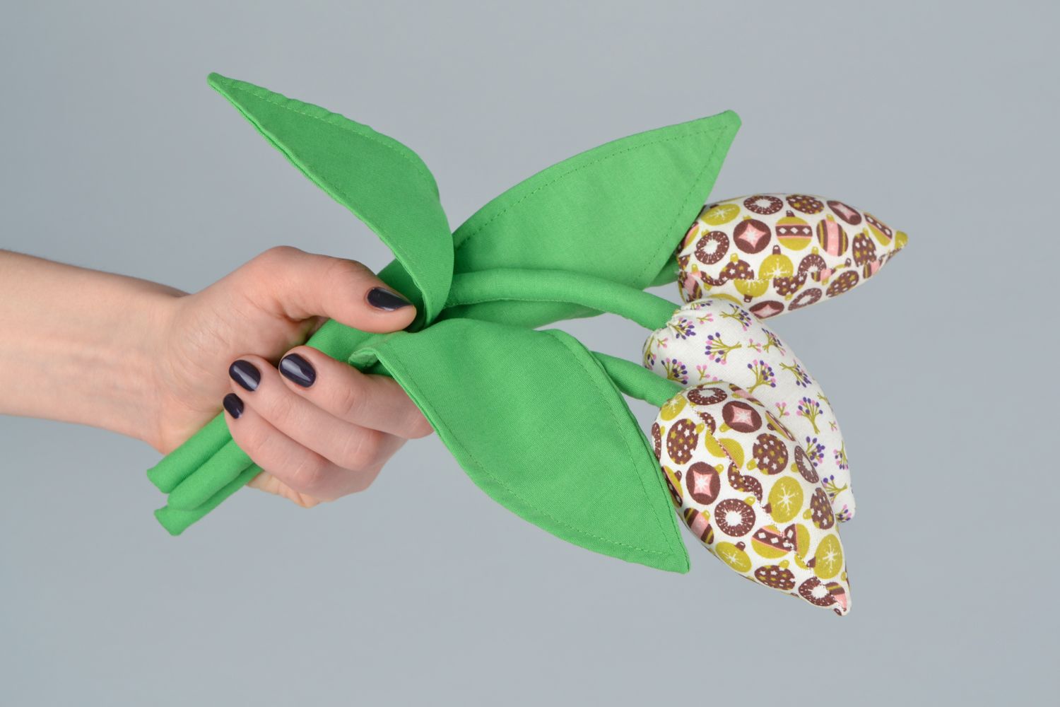 Ramo de flores de tela artificiales Tulipanes foto 2