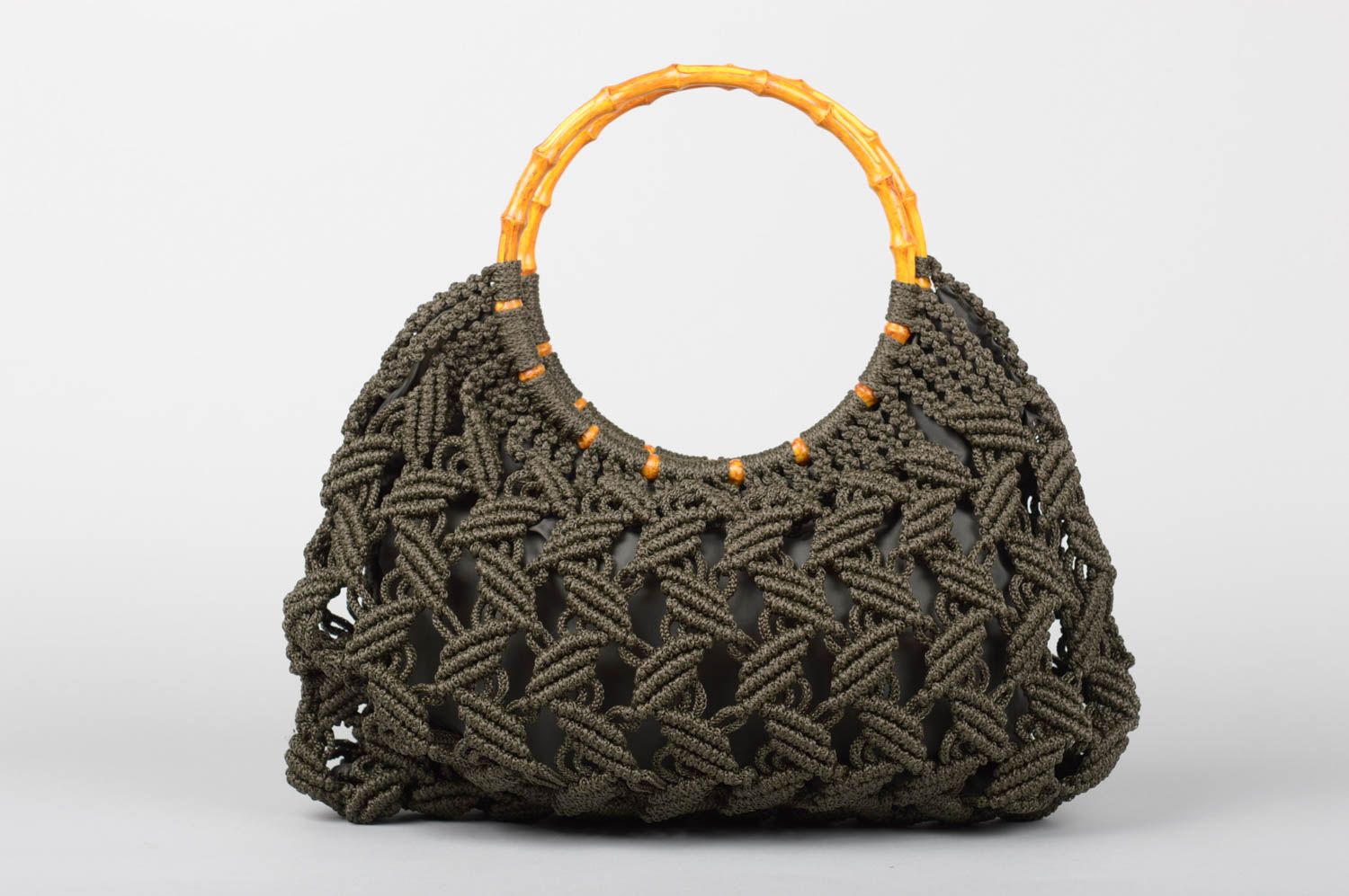 Ladies purse handmade bag designer accessories macrame bag women purse photo 1